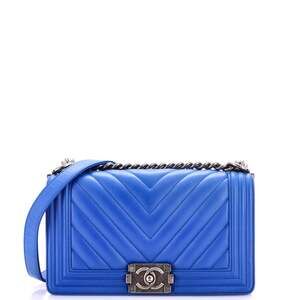 Chanel Boy Flap Bag Chevron Calfskin #254472C40B